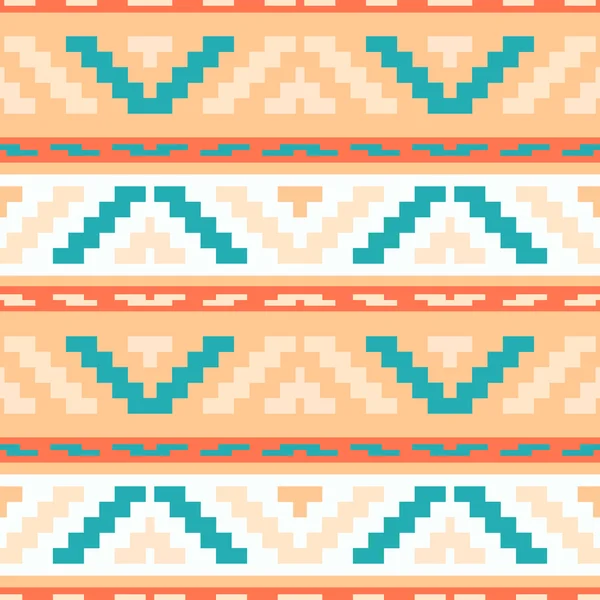 Buttercream strippad tribal geometriska mönster — Stock vektor