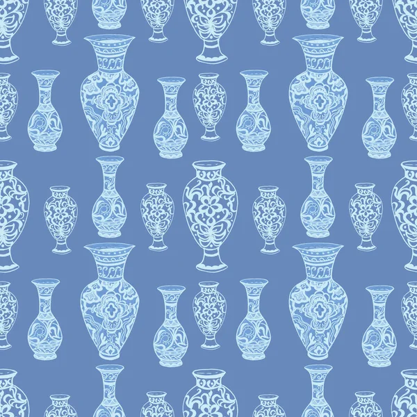 Süslü Çin, Yunan vazoları. Elle çizilmiş illüstrasyon. Baskı, tekstil, halk güdüleri, gelenekler. Parlak çizim. Seramik, porselen. Kusursuz desen