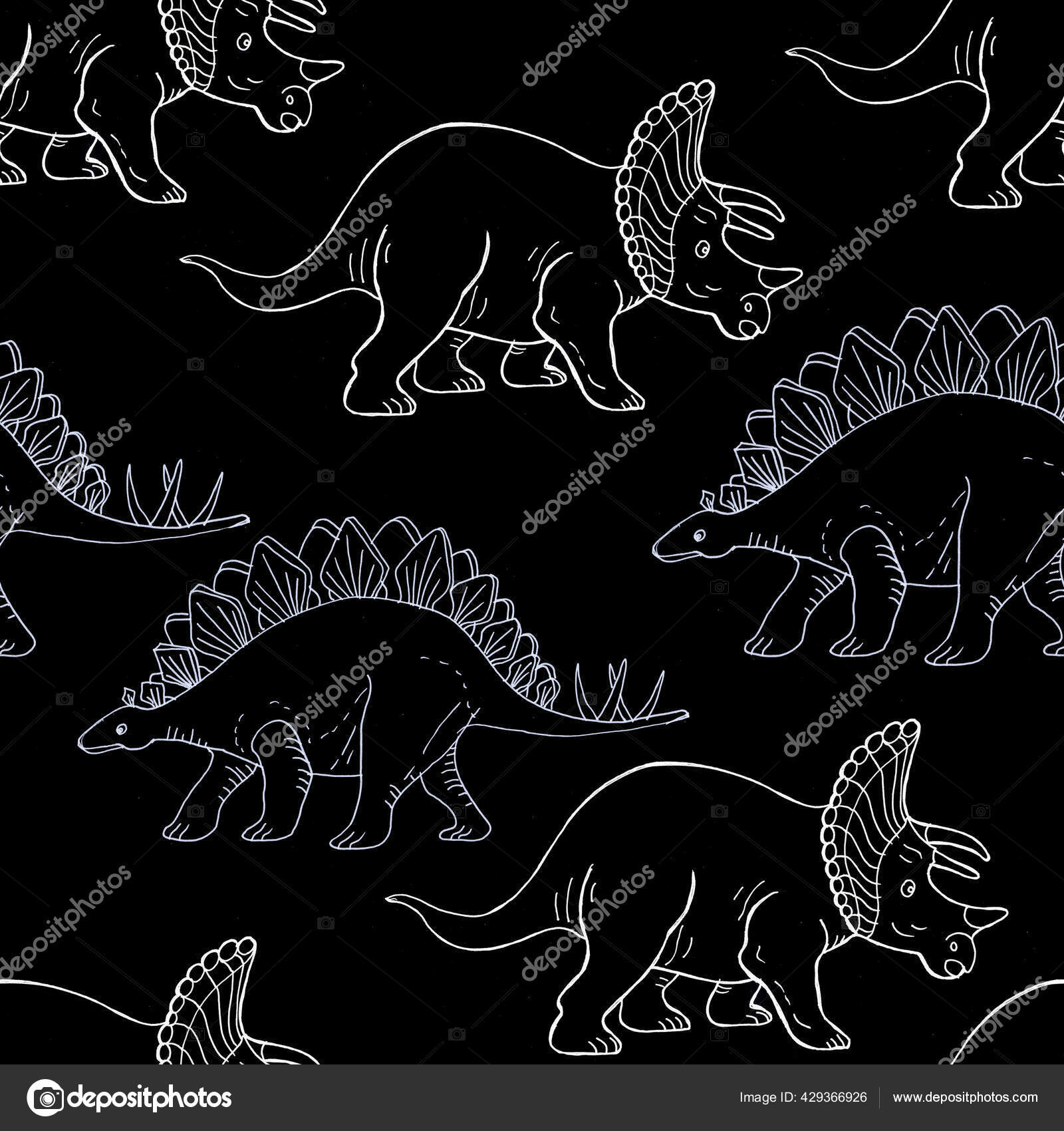 Desenho Para Colorir dinossauro - tricerátopo - Imagens Grátis