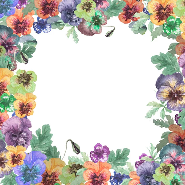 Macešky Květiny Květ Flóra Bezešvé Vzory Potisk Textil Ručně Kreslený — Stock fotografie