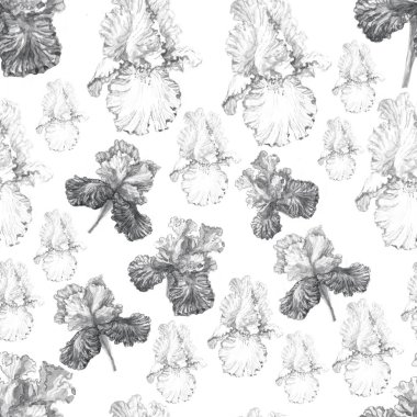 İlkbahar çiçekleri açıyor. Elle boyanmış suluboya resim. Kartpostal, tebrikler tekstil arkaplan çizimi Patern pürüzsüz