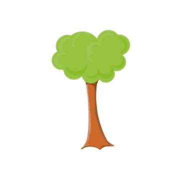 Yazın yeşil ağaçların Seth koleksiyonu. Beyaz arka planda farklı ağaçlar. Doğayı şekillendirme.