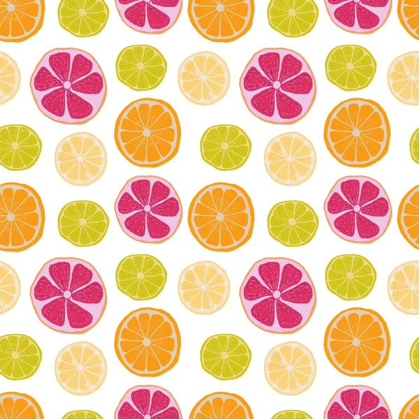 Citrus Citron Lime Apelsin Grapefrukt Illustration Frukt Handritade Tryck Textilier — Stockfoto