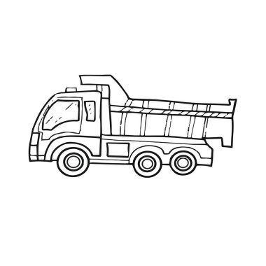 Araba kamyonu çocukları çizgi film arabaları çöp kamyonu karalama çizimi babasız baskı tekstil boyama kitabı. Yol işaretleri trafik ışığı