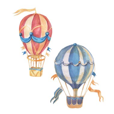 Balon türevi büyük antika daktilo küçük tren treyleri karavan kurdelesi yazıtlar için suluboya resimleme el yapımı klişe bebek resimleri kreş baskı kumaş arka plan bulutları nazik tonlarda