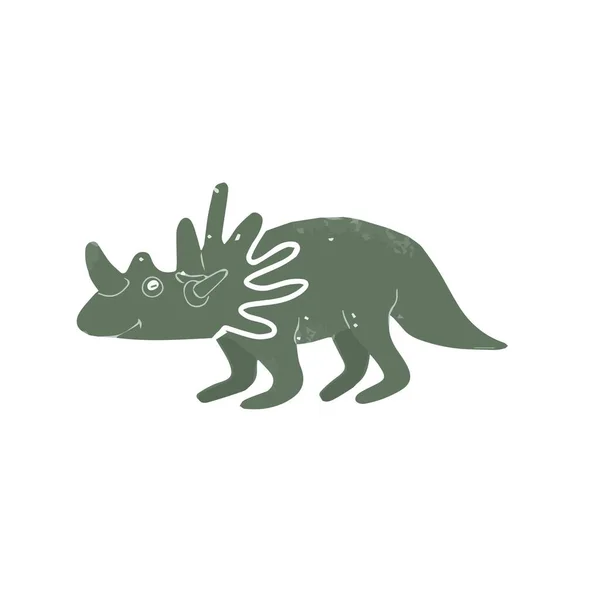 Juego Dinosaurios Dibujos Infantiles Ilustración Dibujado Mano Imprimir Animales Lindos — Vector de stock