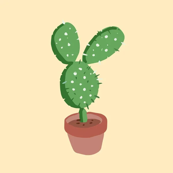 Cacti Cartoon Alpaca Mexico Peru Desert Vector Ilustrasi Warna Tangan - Stok Vektor