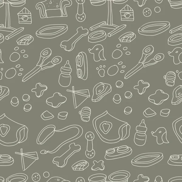 Evcil hayvan besleyicisi için kedi ve köpekler için ev hayvanı yiyeceği. Evcil hayvan malzemeleri, çizimler, çizimler, resimler. Prin tekstil patern dikişsiz