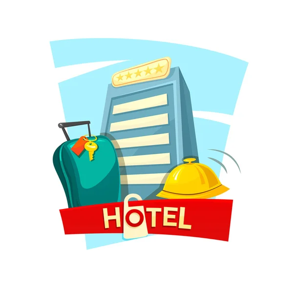 Projeto do conceito do hotel — Vetor de Stock