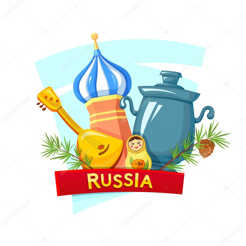 Symbols of the Russian Federation, concept design, vector illustration