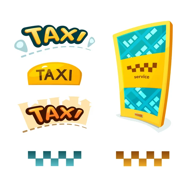 Smartphone with app Taxi — Stock Vector