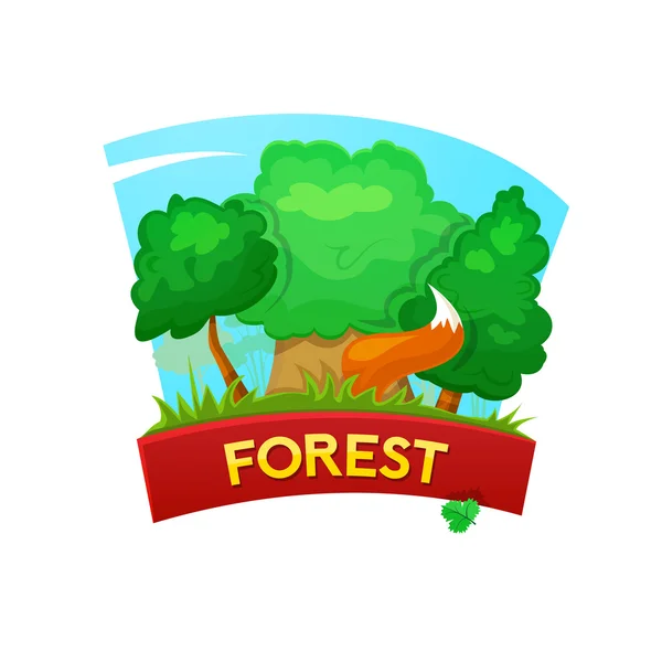 Conception du concept forestier — Image vectorielle