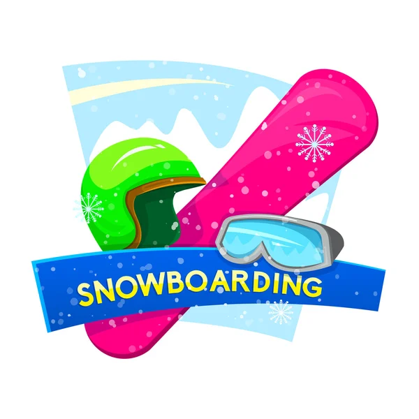 Snowboard konsept tasarımı — Stok Vektör