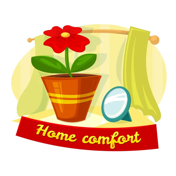 Confort del hogar concepto de diseño — Archivo Imágenes Vectoriales