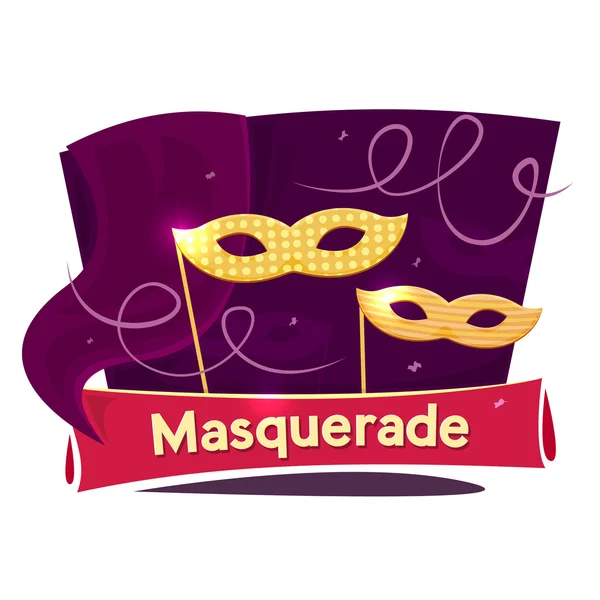 Concept de mascarade design — Image vectorielle