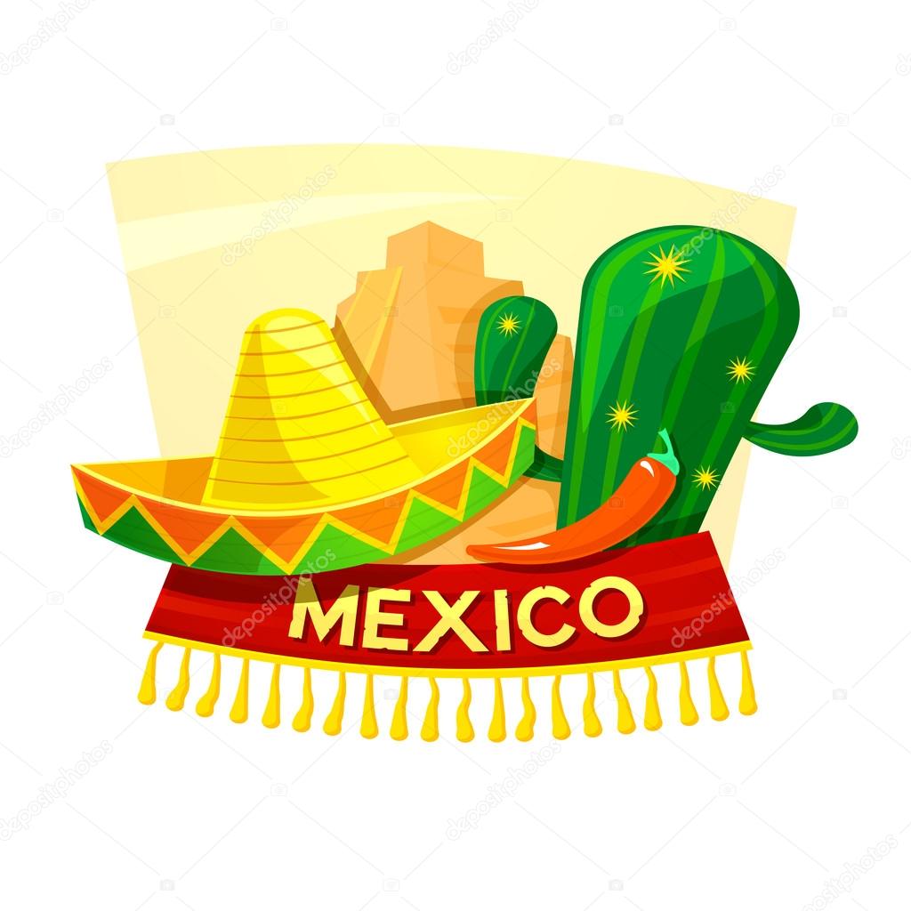 Mexico concept design, Viva Mexico, vector illustration