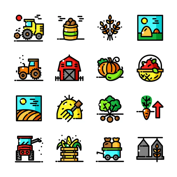 Oogst icons set — Stockvector
