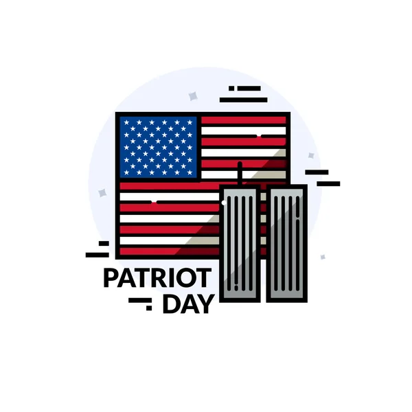 Design de conceito Patriot Day — Vetor de Stock