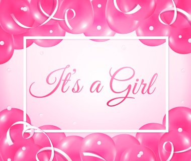 Cinsiyet teşhisi, kız konsepti ile hamilelik, vektör illüstrasyonu