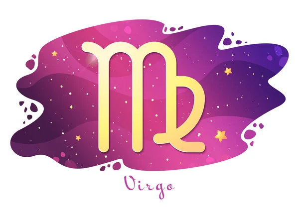 Sternzeichen Jungfrau Astrologisches Horoskop Vorhersagen Für Das Neue Jahr Symbol — Stockvektor