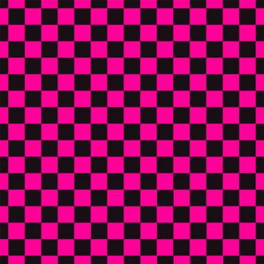 Emo alt kültür geçmişi. Siyah ve parlak pembe kafes ekose. Vektör illüstrasyonu kusursuz desen
