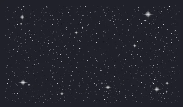 Stary Cielo Nocturno Fondo Horizontal Ilustración Vectorial — Archivo Imágenes Vectoriales