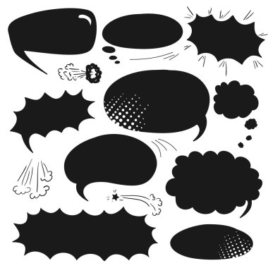 Set komik kabarcıklar