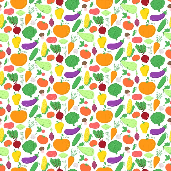 Verduras Patrón inconsútil — Vector de stock