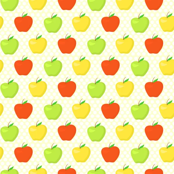 Colorful pattern apples — Stock Vector