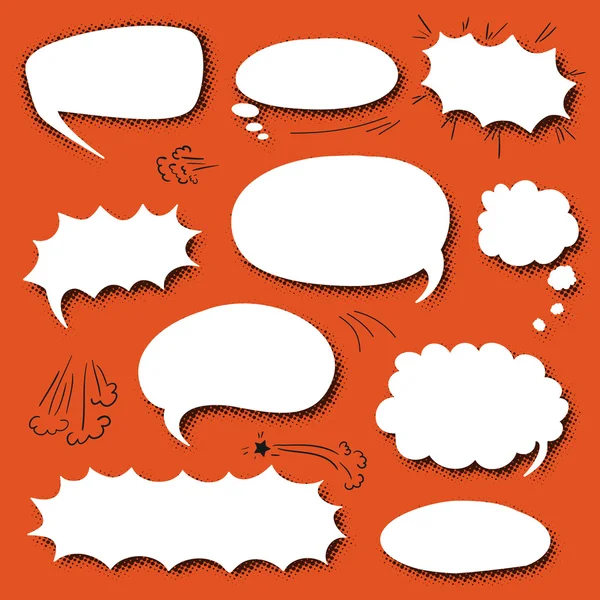 Set comics bubbles — Stock Vector