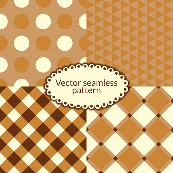 Set simple seamless pattern — Stock Vector