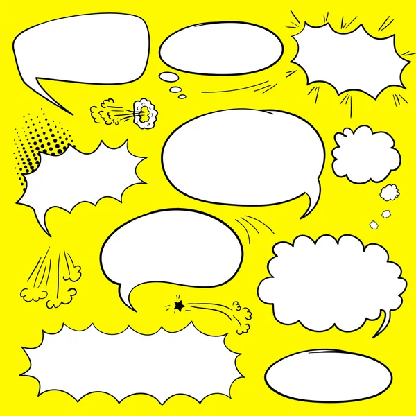 Set comics bubbles — Stock Vector