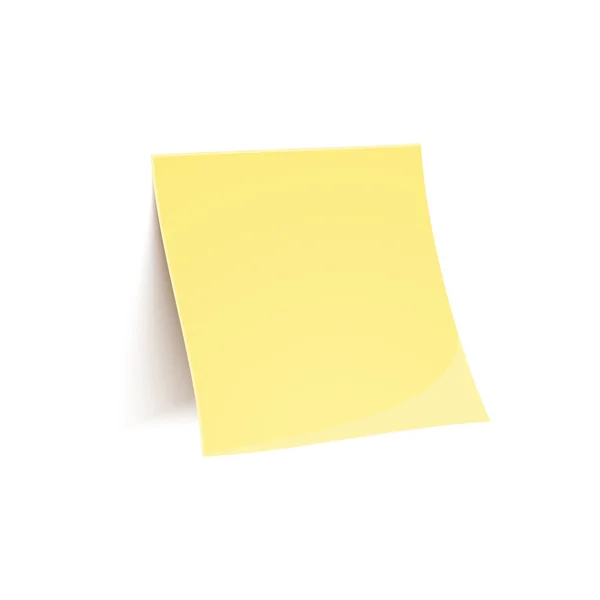 Note de bâton jaune isolé — Image vectorielle