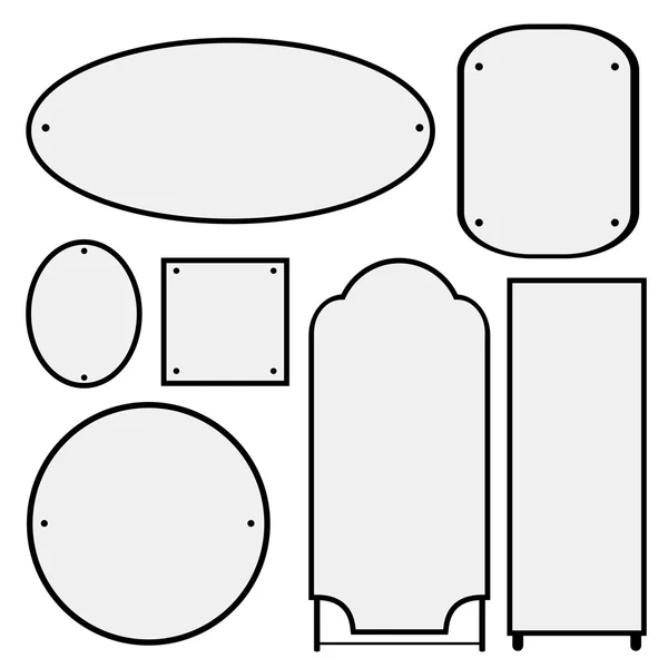 Conjunto de espejos de diferentes formas — Archivo Imágenes Vectoriales