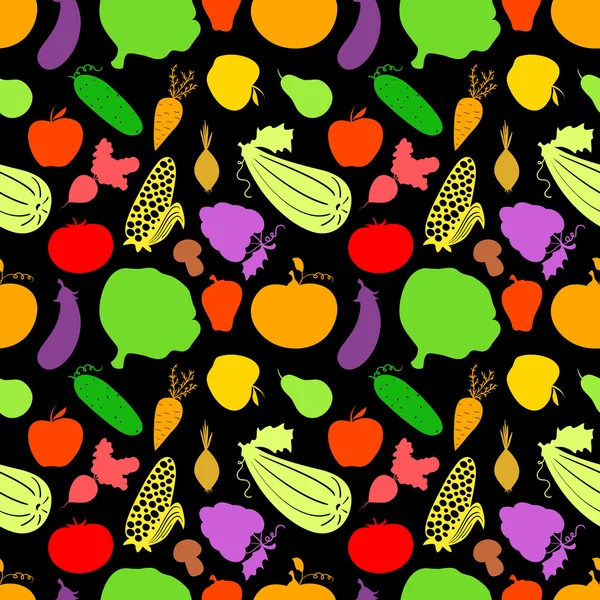 Vegetables seamless pattern — Stock Vector