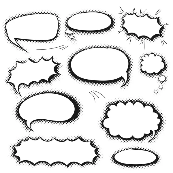 Set comics bubbles — Stock Vector