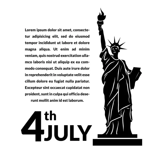 Ilustração de dia de independência EUA — Vetor de Stock