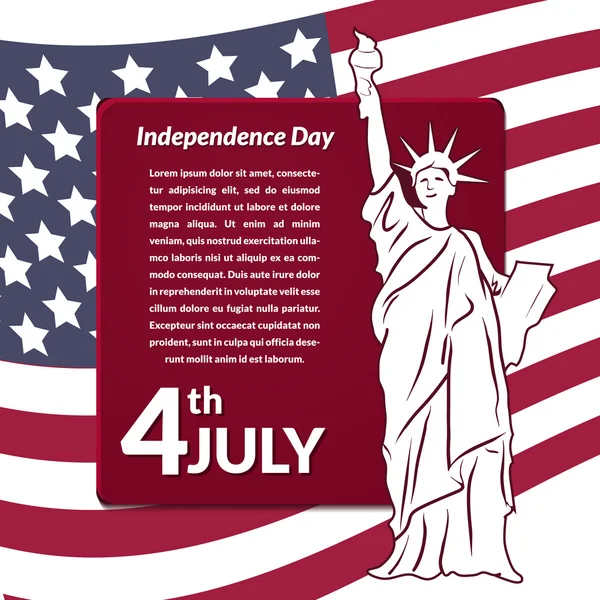 Färgglad illustration av självständighetsdagen Usa — Stock vektor