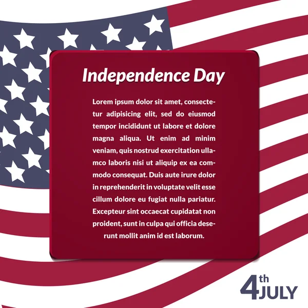 Ilustração colorida do dia da independência EUA — Vetor de Stock