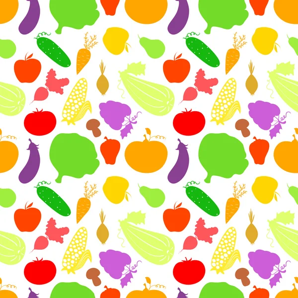 Vegetables seamless pattern — Stock Vector