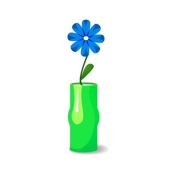 Single flower in vase — Stock Vector