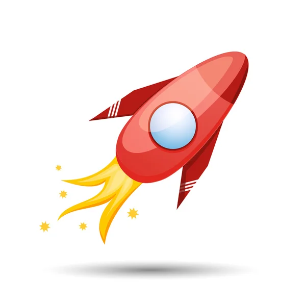 Cartoon rocket illustration — Stock Vector