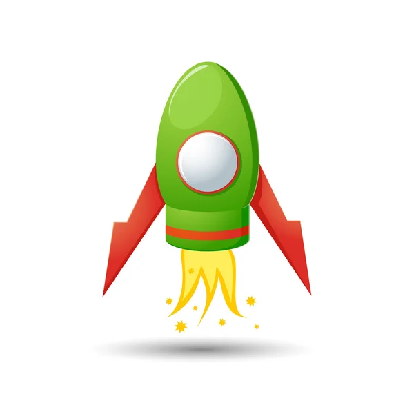 Cartoon rocket illustration — Stock Vector