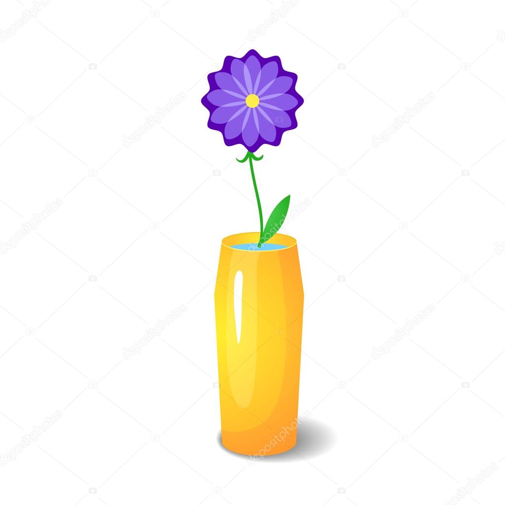 Single flower in vase