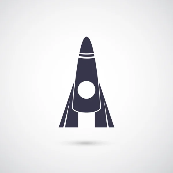 고립 된 로켓 아이콘 — 스톡 벡터