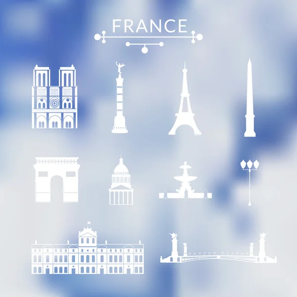 Repere din Paris — Vector de stoc