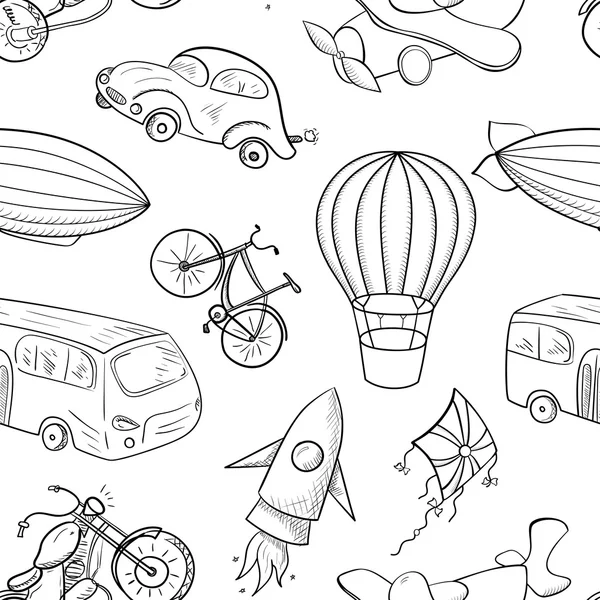 Croquis des moyens de transport — Image vectorielle