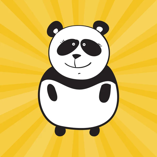 Vektör gülümseme panda — Stok Vektör