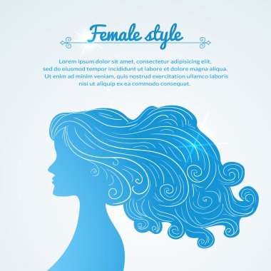 uzun saçlı kadın profili