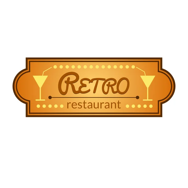Retro restaurant label — Stock Vector